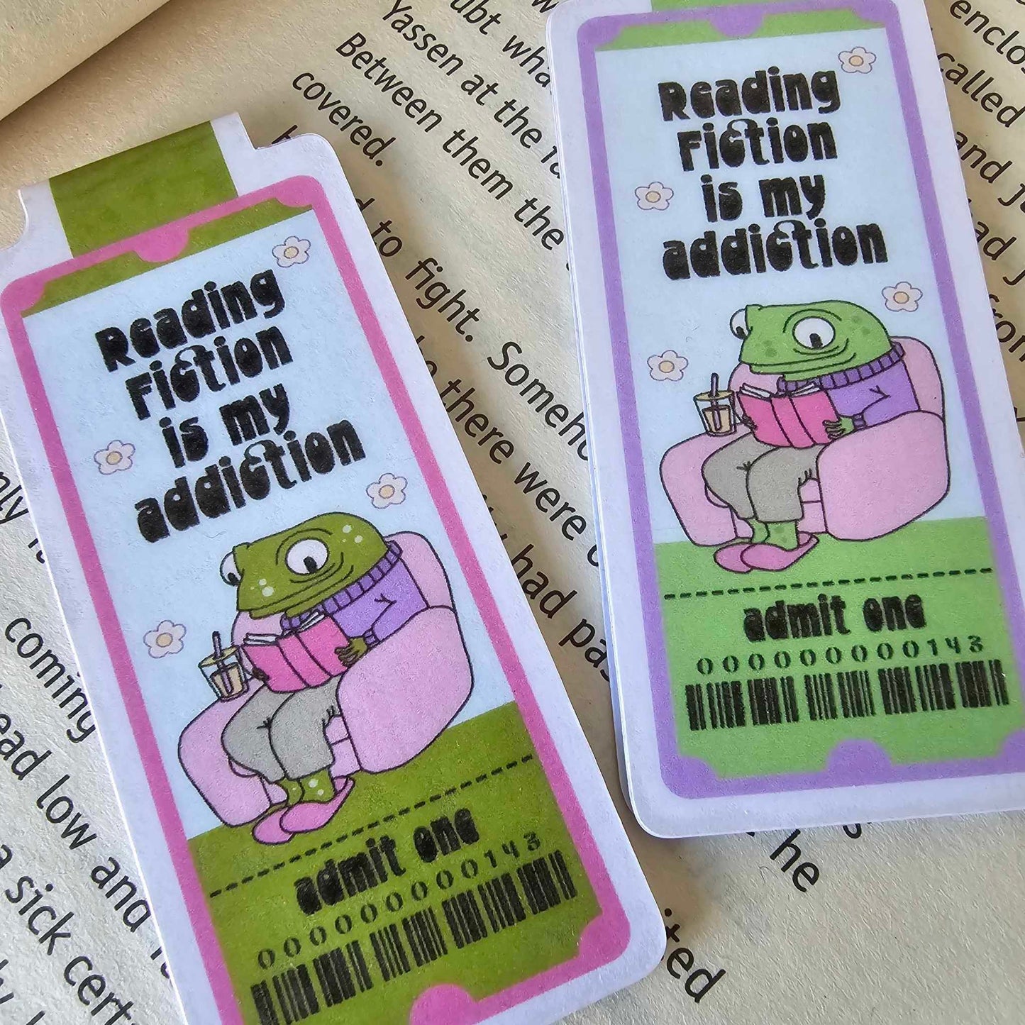 MAGNETIC BOOKMARK - FICTION IS MY ADDICTION