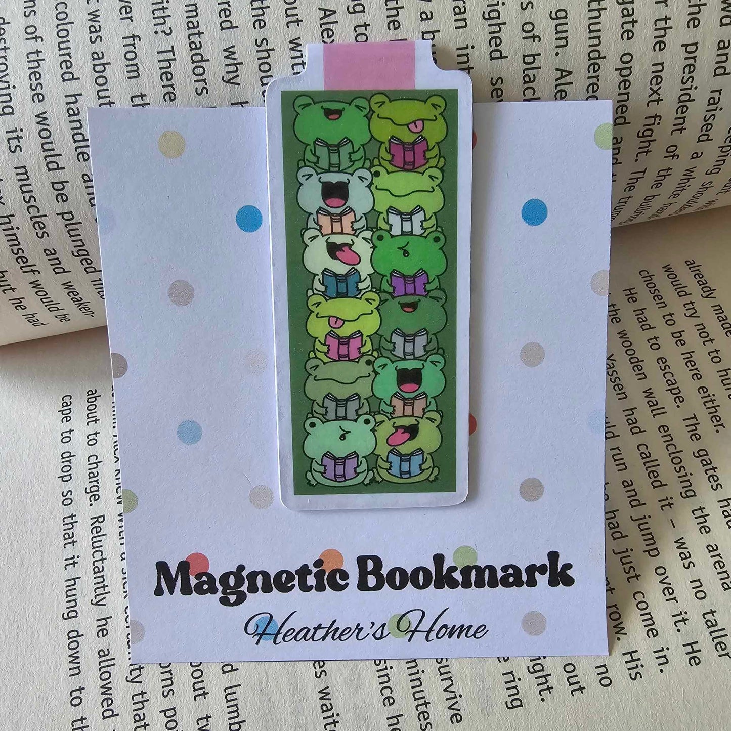 MAGNETIC BOOKMARK - FROGS