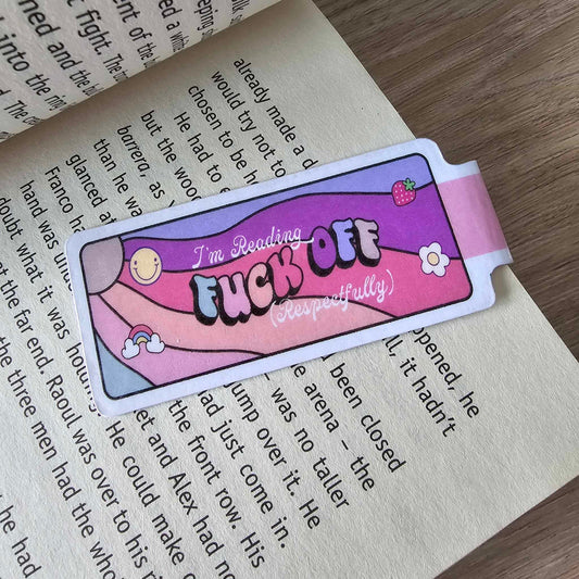 MAGNETIC BOOKMARK - I'M READING - FUCK OFF