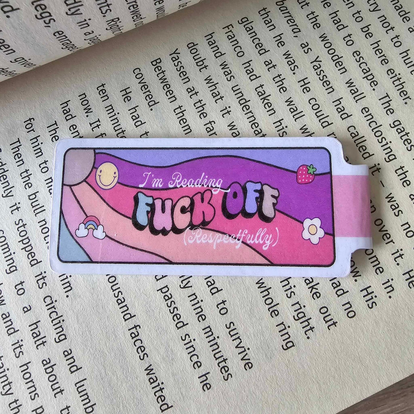 MAGNETIC BOOKMARK - I'M READING - FUCK OFF