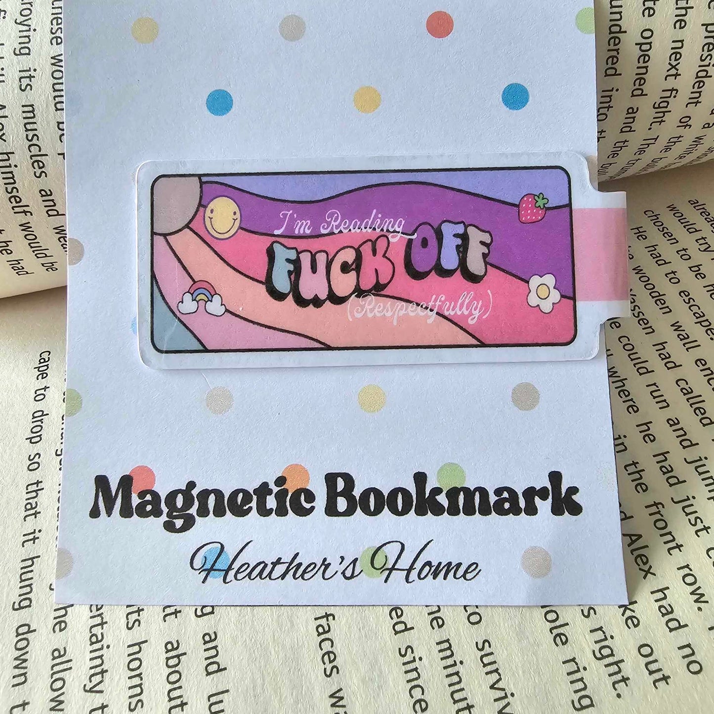 MAGNETIC BOOKMARK - I'M READING - FUCK OFF