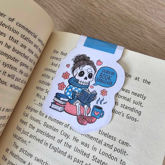 MAGNETIC BOOKMARK - DEATH BY BOOK HANGOVER