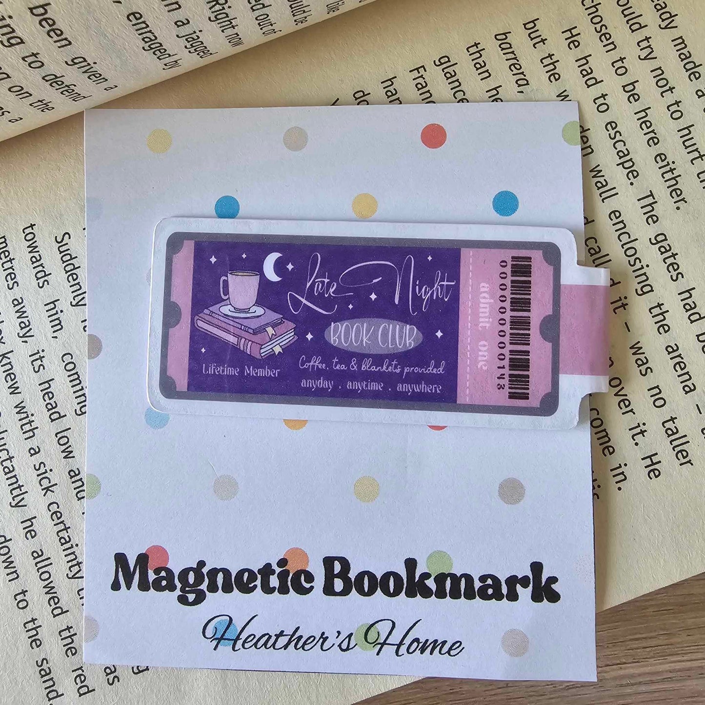 MAGNETIC BOOKMARK - LATE NIGHT BOOKCLUB