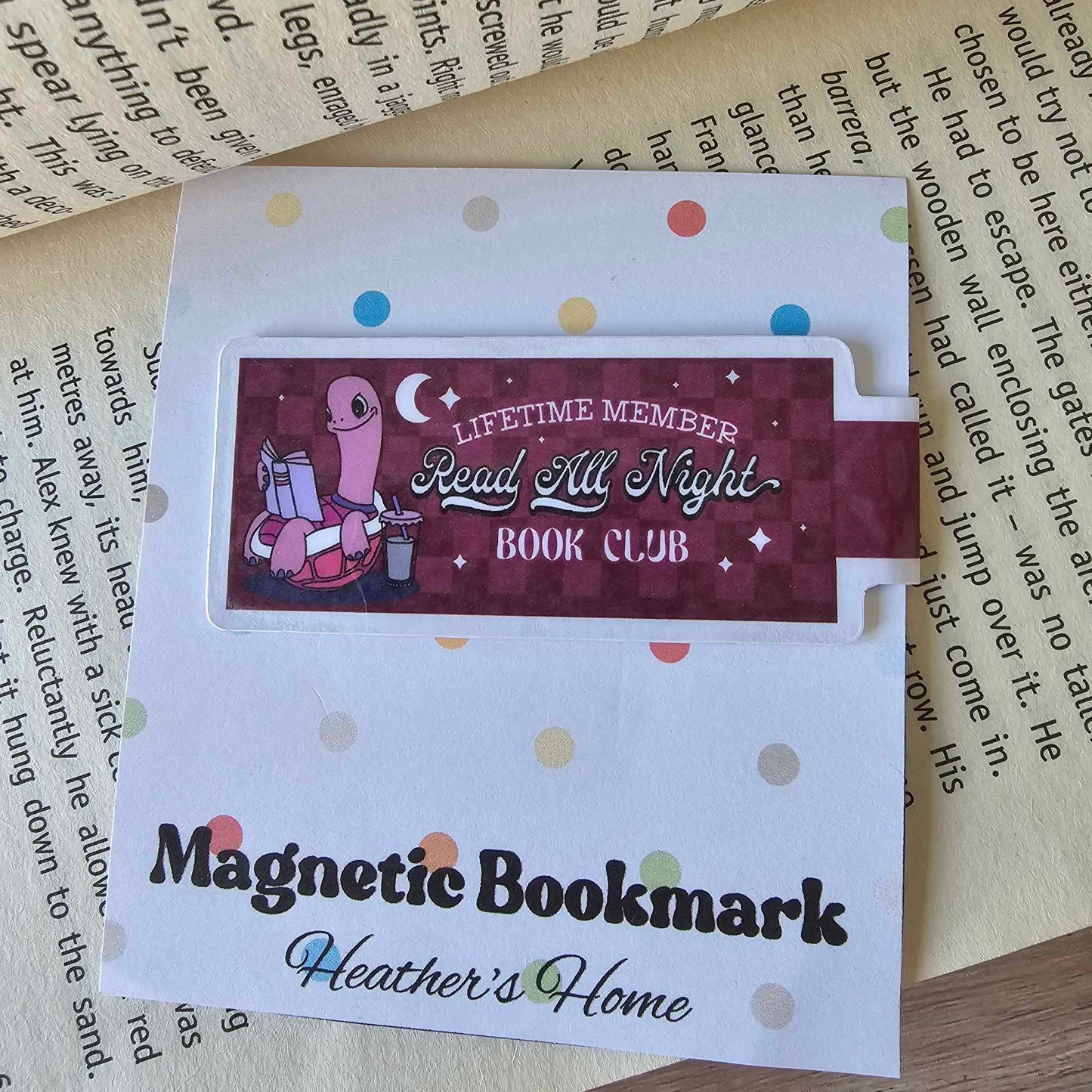 MAGNETIC BOOKMARK - READ ALL NIGHT BOOKCLUB