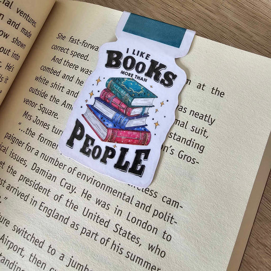 MAGNETIC BOOKMARK - I LIKE BOOKS MORE THAN PEOPLE