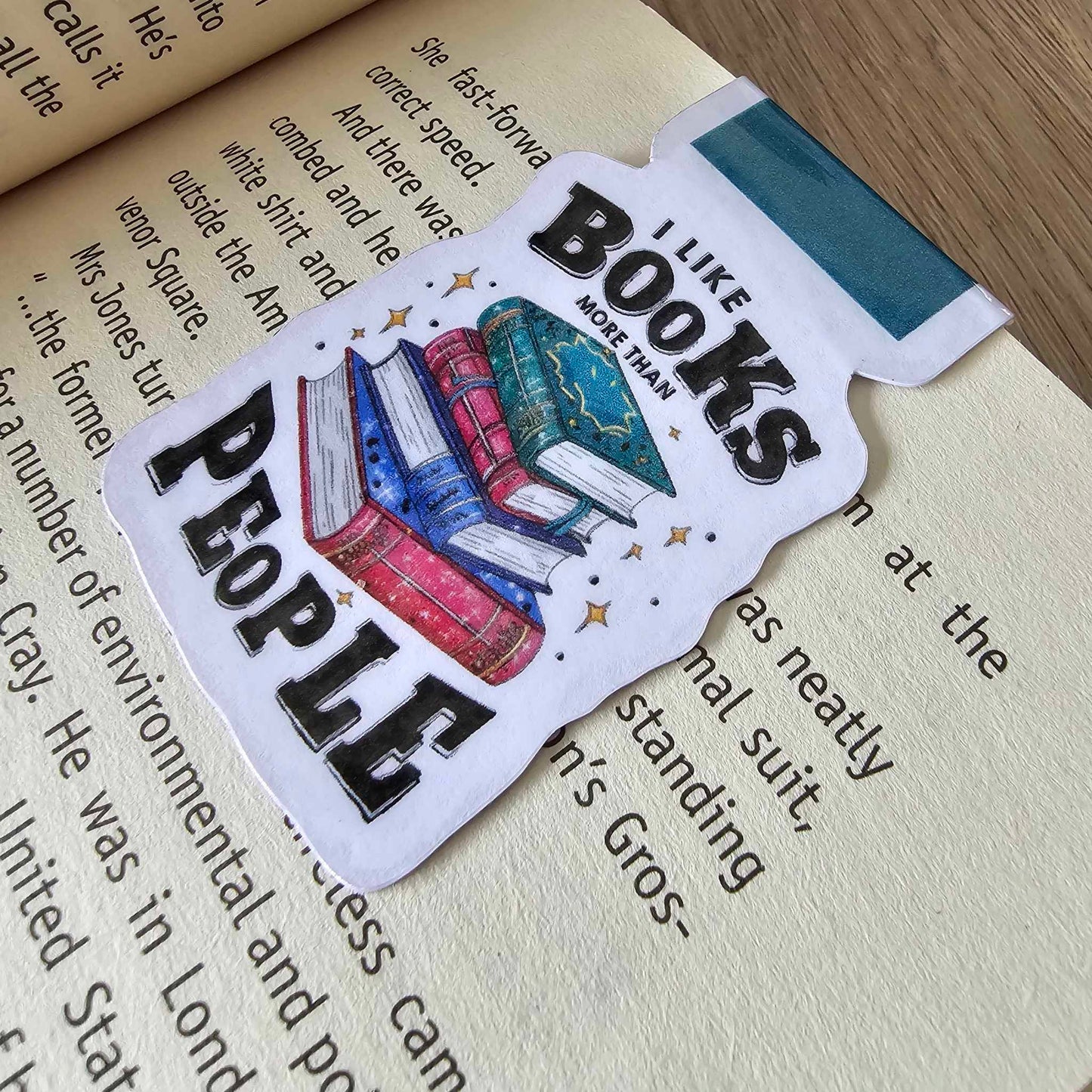 MAGNETIC BOOKMARK - I LIKE BOOKS MORE THAN PEOPLE