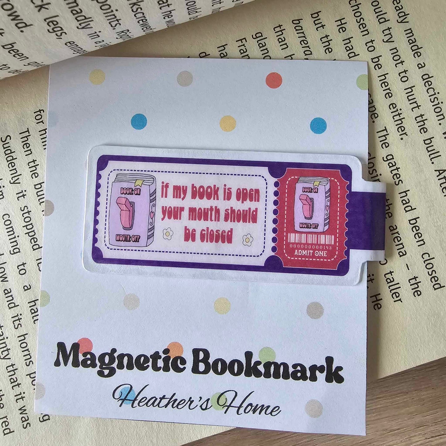 MAGNETIC BOOKMARK - IF MY BOOK IS OPEN