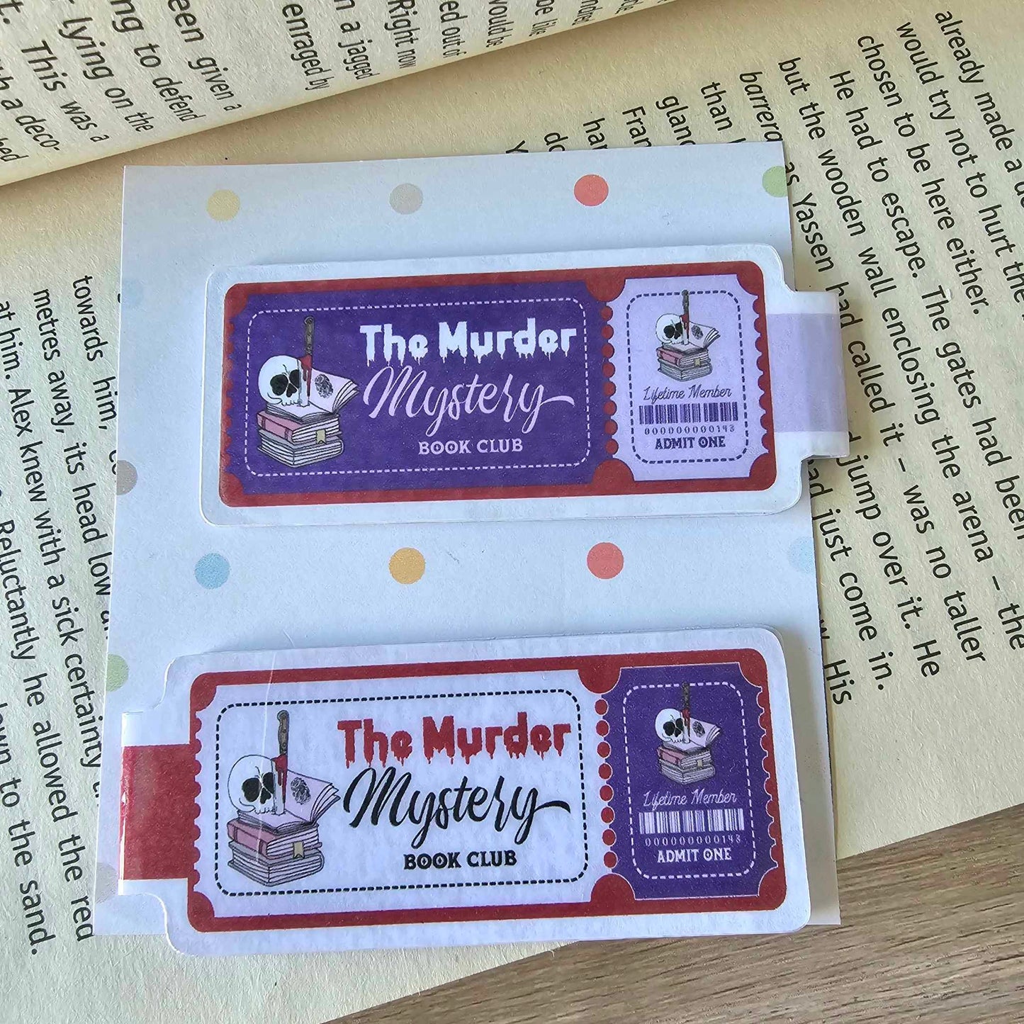 MAGNETIC BOOKMARK - MURDER MYSTERY BOOKCLUB