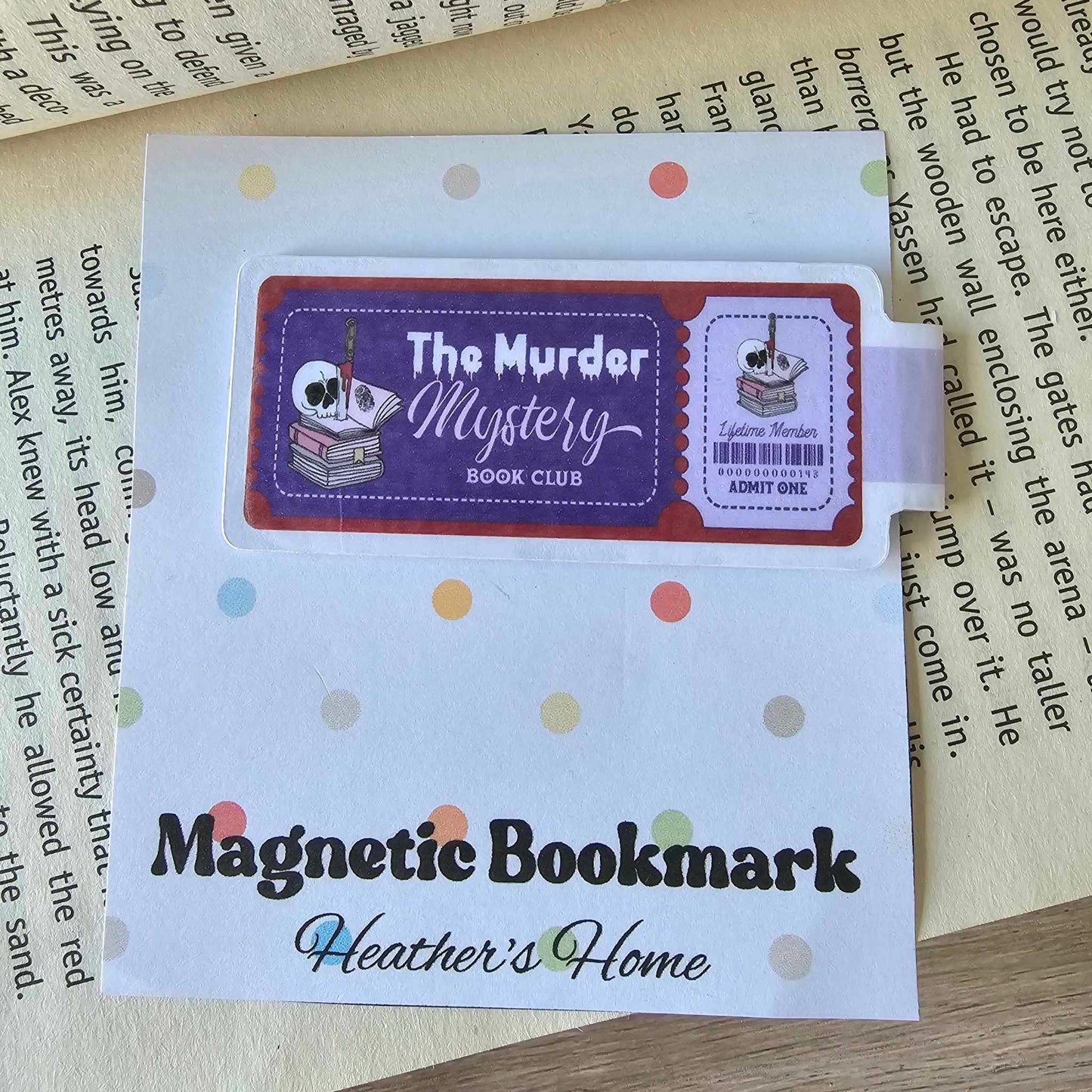 MAGNETIC BOOKMARK - MURDER MYSTERY BOOKCLUB