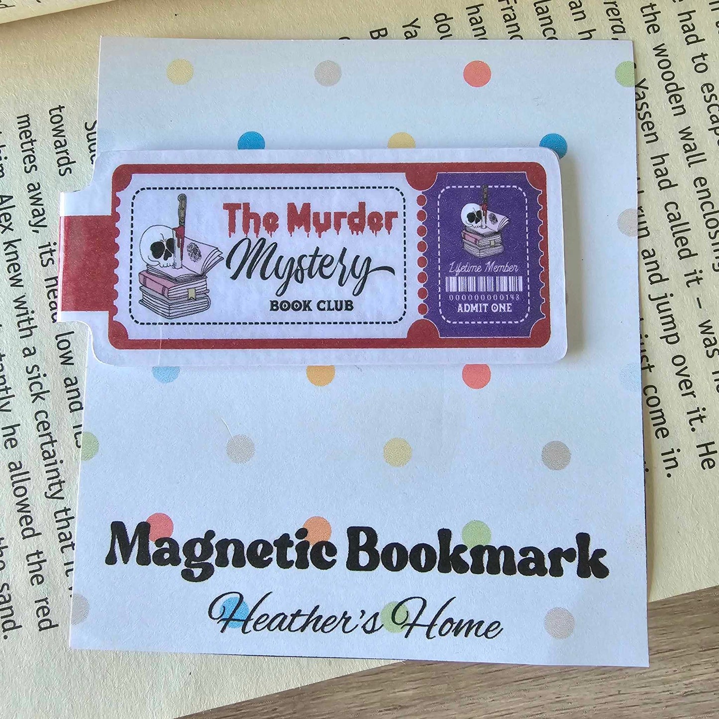 MAGNETIC BOOKMARK - MURDER MYSTERY BOOKCLUB