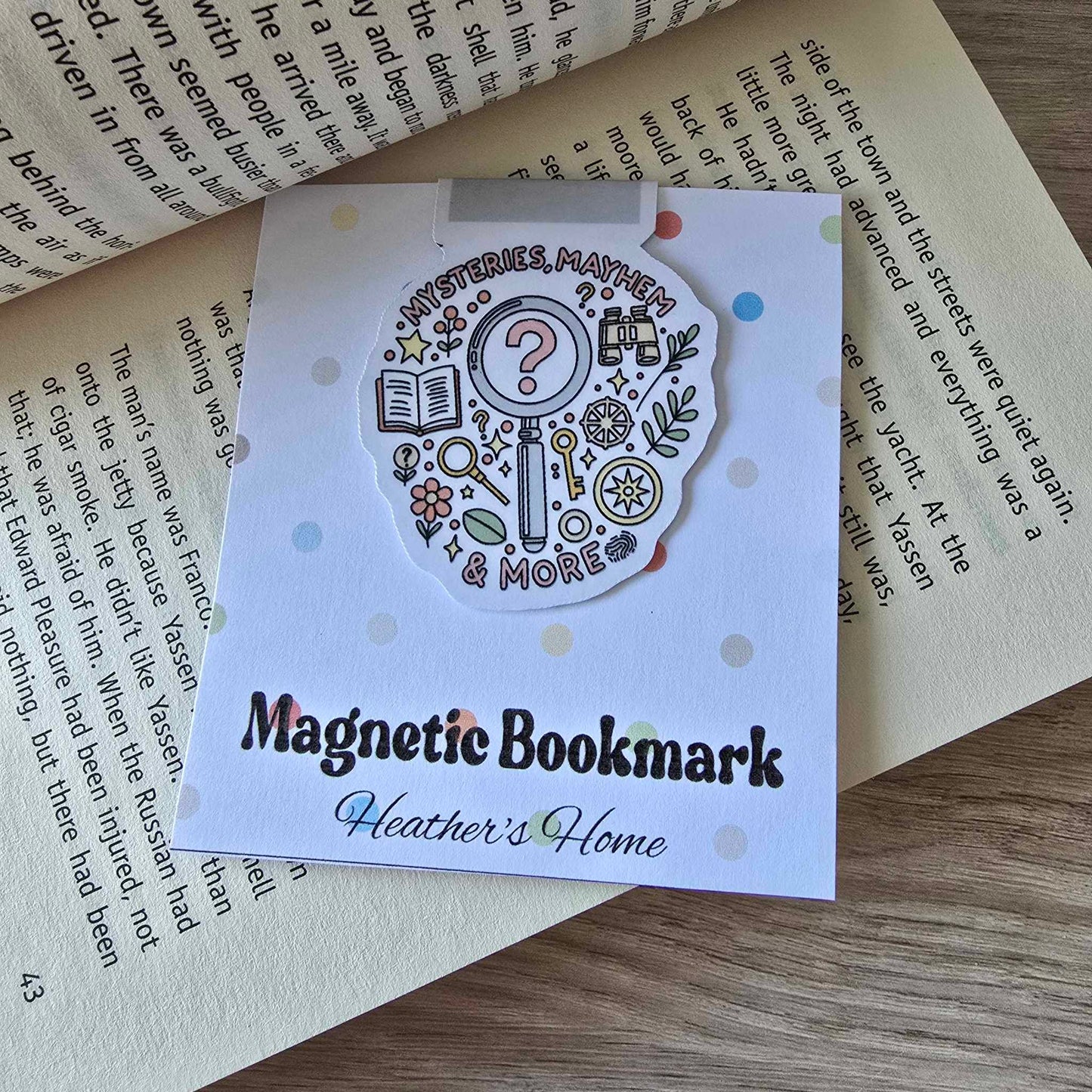 MAGNETIC BOOKMARK - MYSTERIES & MAYHEM (MURDER MYSTERY)