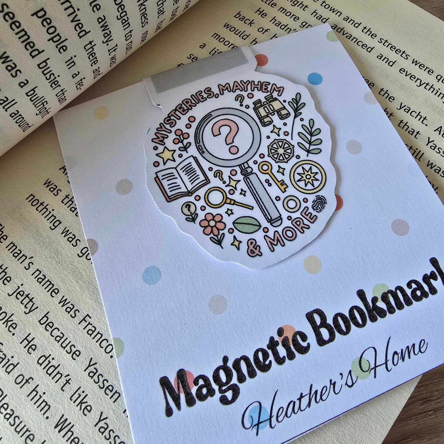 MAGNETIC BOOKMARK - MYSTERIES & MAYHEM (MURDER MYSTERY)