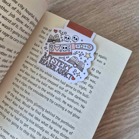 MAGNETIC BOOKMARK - MYSTERY READER ADDICT(MURDER MYSTERY)