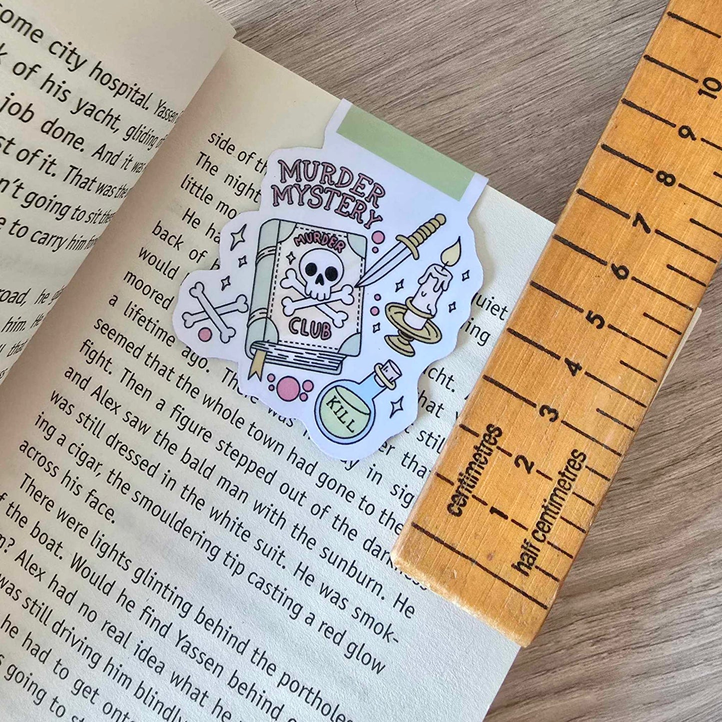 MAGNETIC BOOKMARK - MURDER MYSTERY CLUB