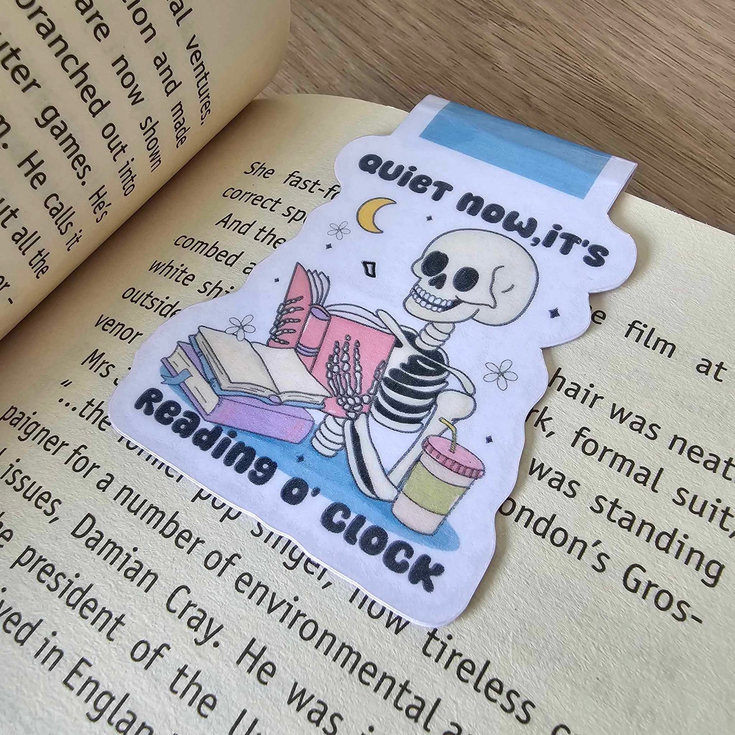 MAGNETIC BOOKMARK - QUIET NOW - SKELETON