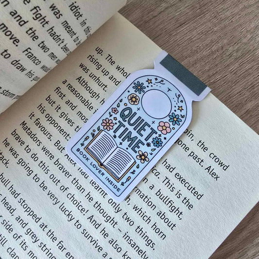 MAGNETIC BOOKMARK - QUIET TIME - BOOK LOVER