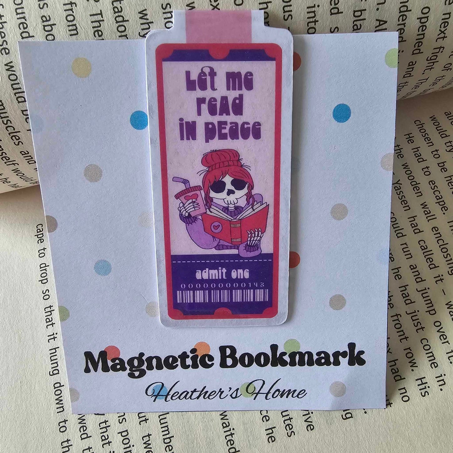 MAGNETIC BOOKMARK - LET ME READ IN PEACE