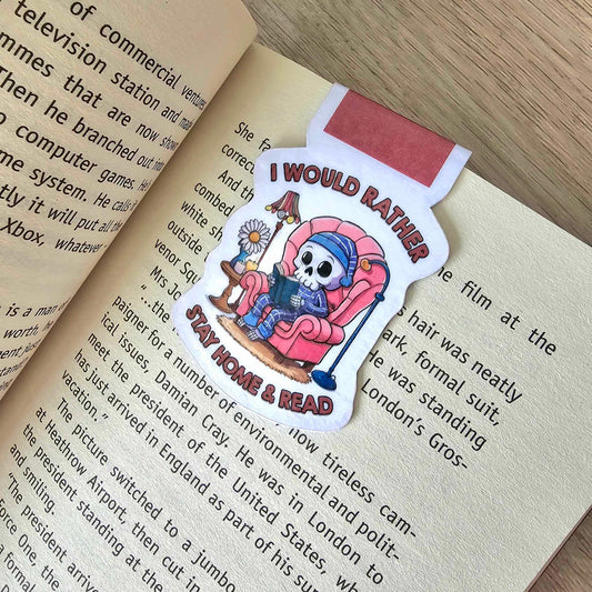 MAGNETIC BOOKMARK - I'D RATHER STAY HOME