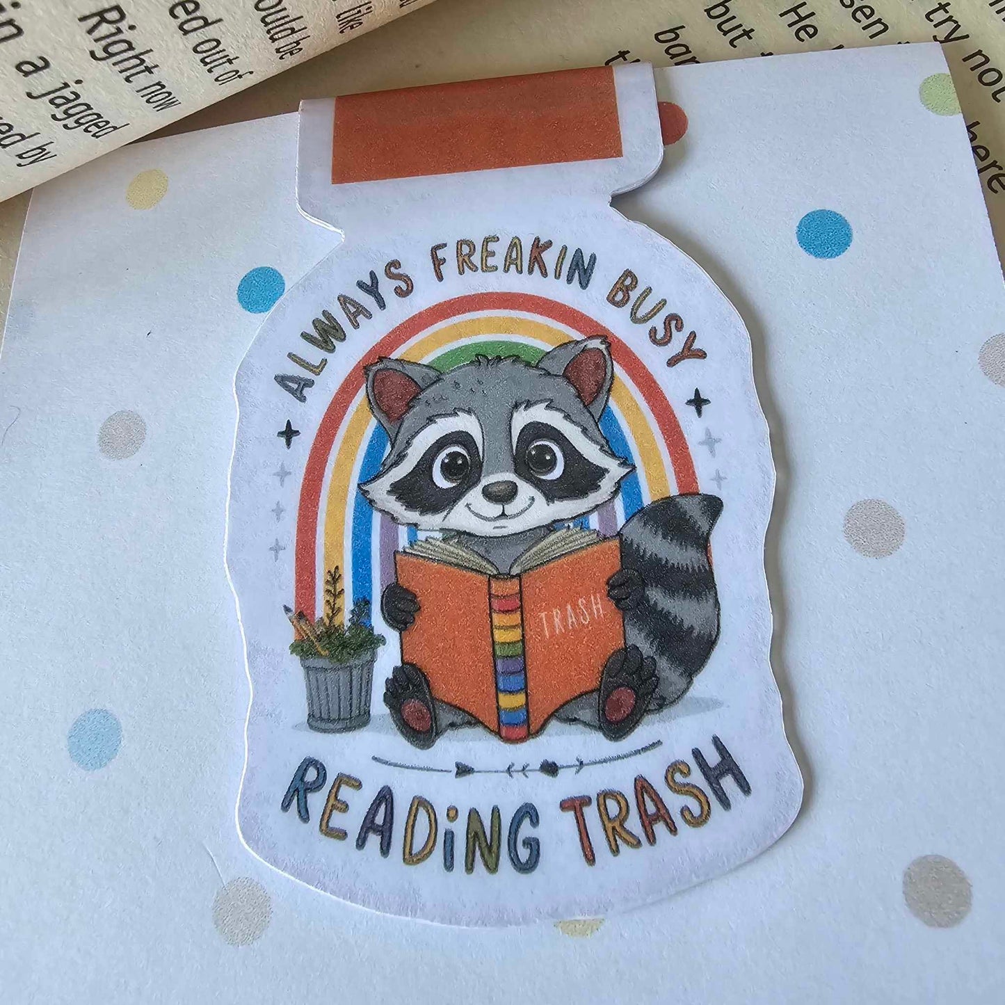 MAGNETIC BOOKMARK - READING TRASH