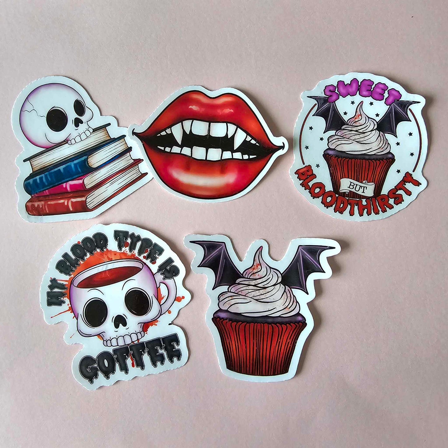 GOTH THEME STICKER PACK X 10 - VAMPIRE GOTH