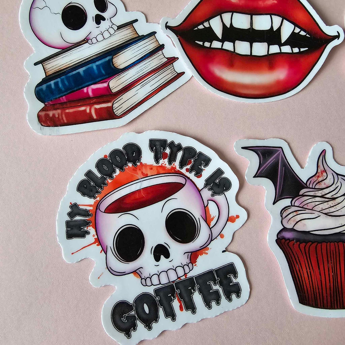 GOTH THEME STICKER PACK X 10 - VAMPIRE GOTH