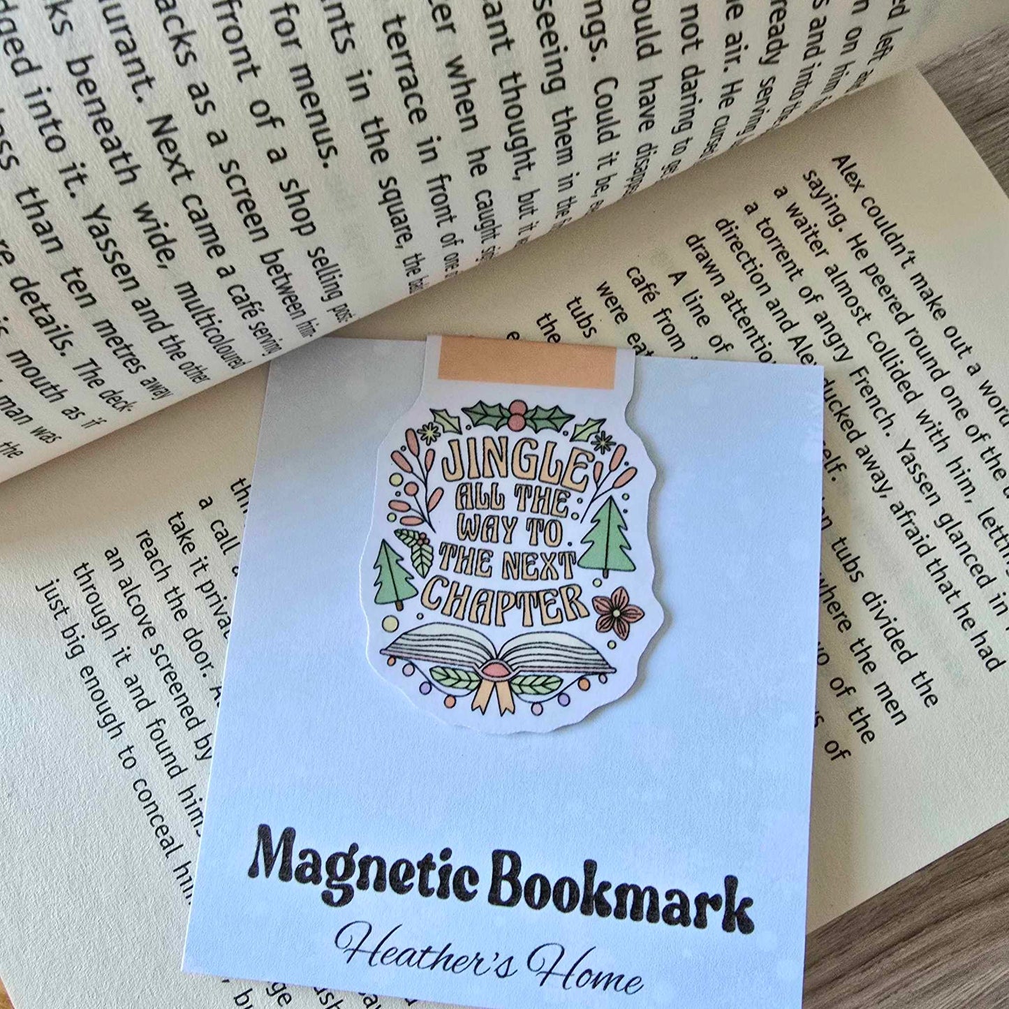 MAGNETIC BOOKMARK - XMAS - JINGLE TO THE NEXT CHAPTER