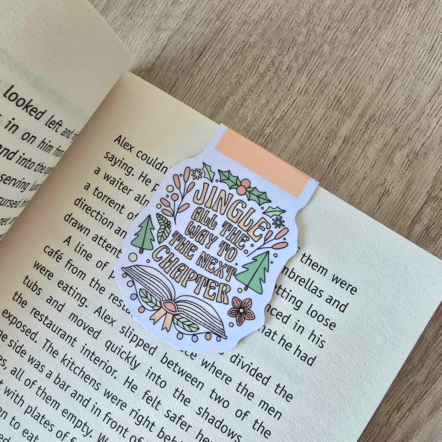 MAGNETIC BOOKMARK - XMAS - JINGLE TO THE NEXT CHAPTER