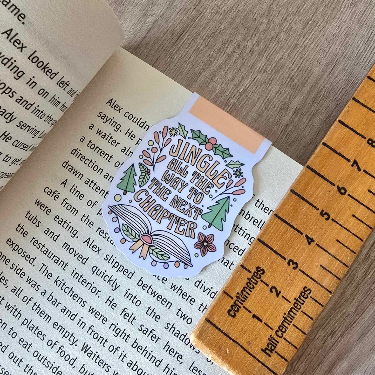 MAGNETIC BOOKMARK - XMAS - JINGLE TO THE NEXT CHAPTER