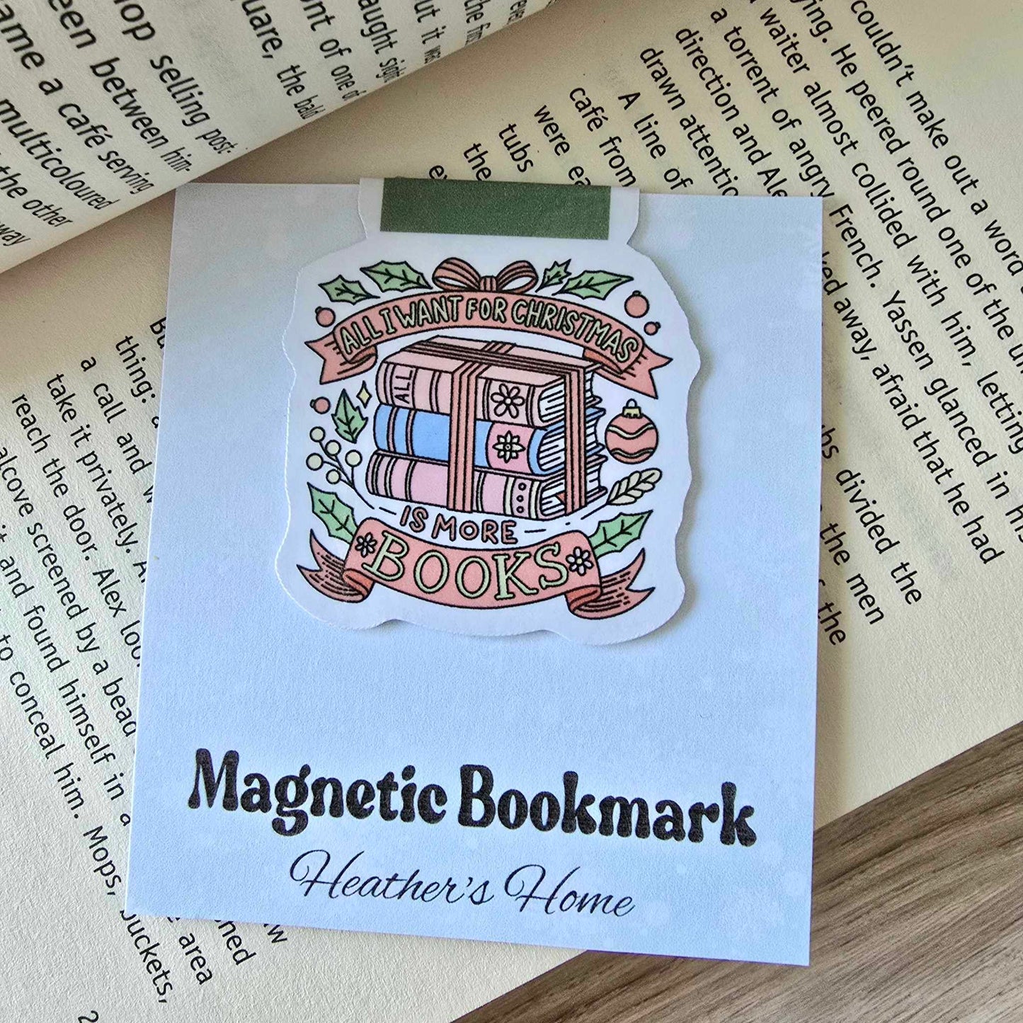 MAGNETIC BOOKMARK - XMAS - ALL I WANT IS MORE BOOKS