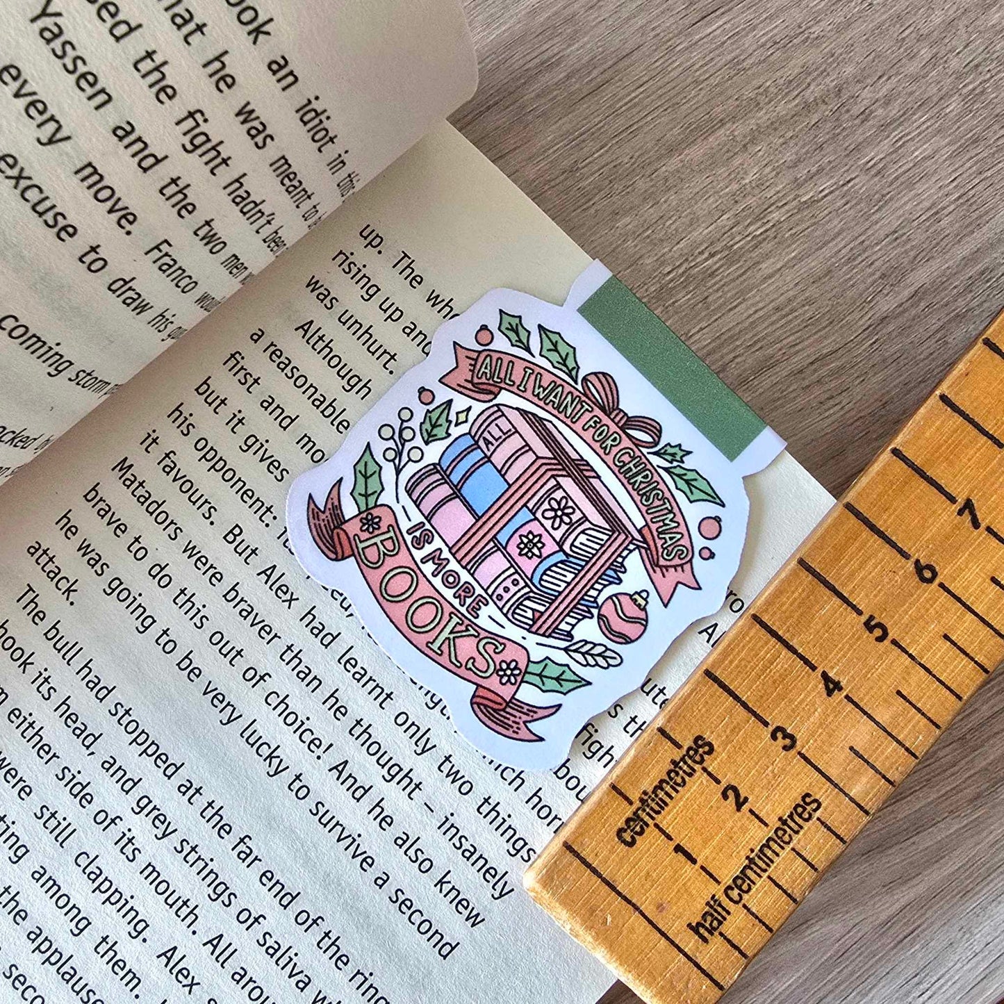 MAGNETIC BOOKMARK - XMAS - ALL I WANT IS MORE BOOKS