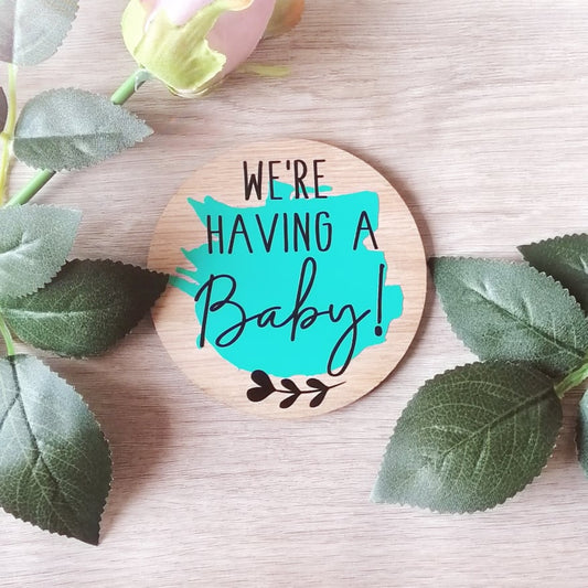 We're having a baby!  photo prop disc