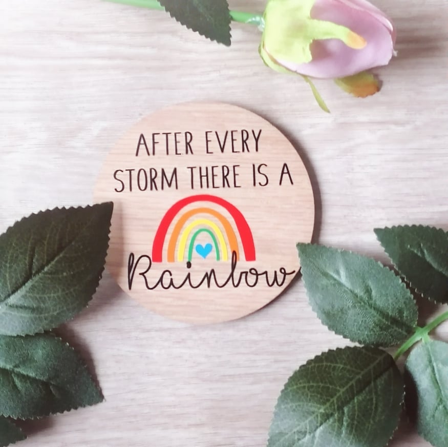 After every storm - rainbow baby -  photo prop disc