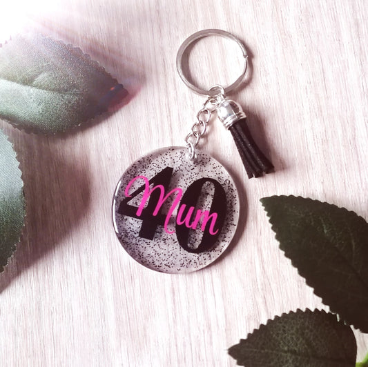 Personalised age keyring