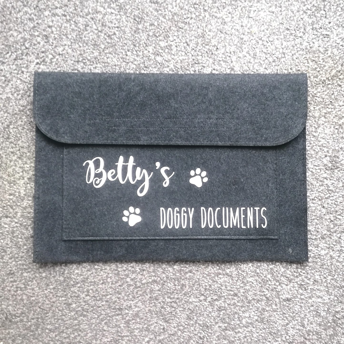 Personalised dog documents folder - design 1