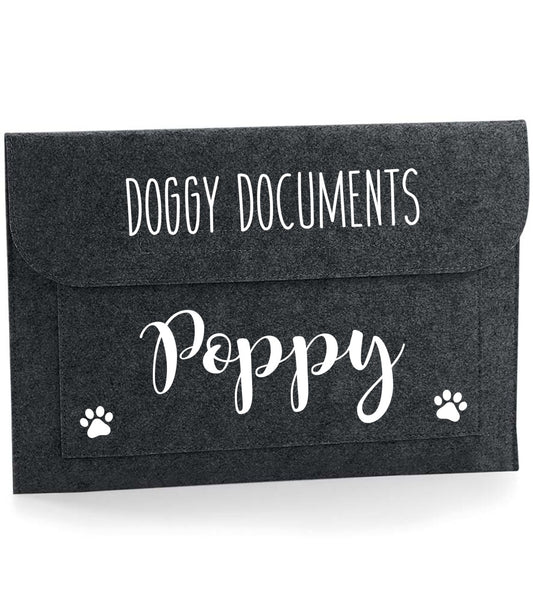 Personalised dog documents folder - design 3