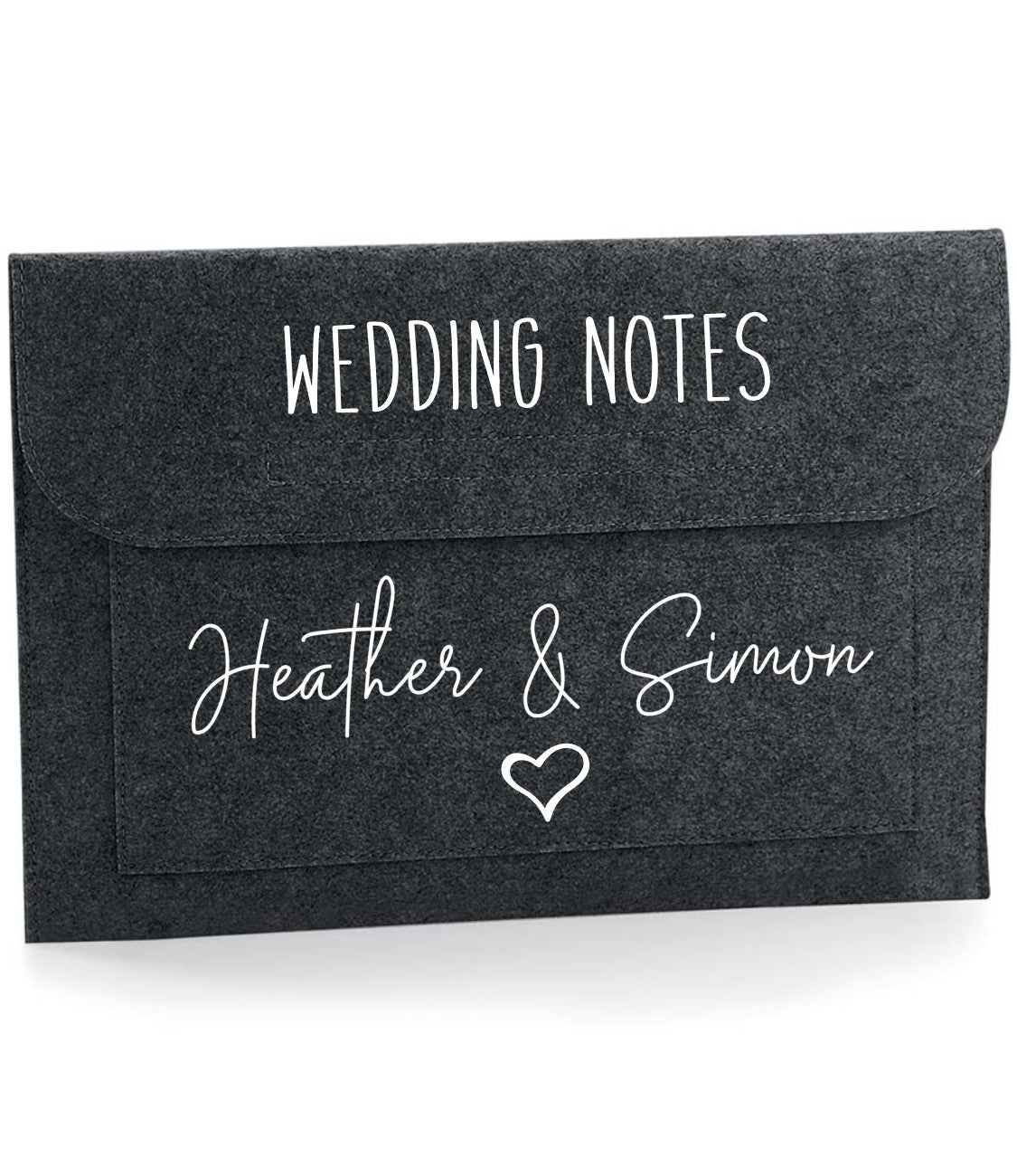 Personalised wedding notes documents folder - design 3