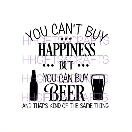 AL27 - CAN'T BUY HAPPINESS...BUY BEER - FRAME VINYL