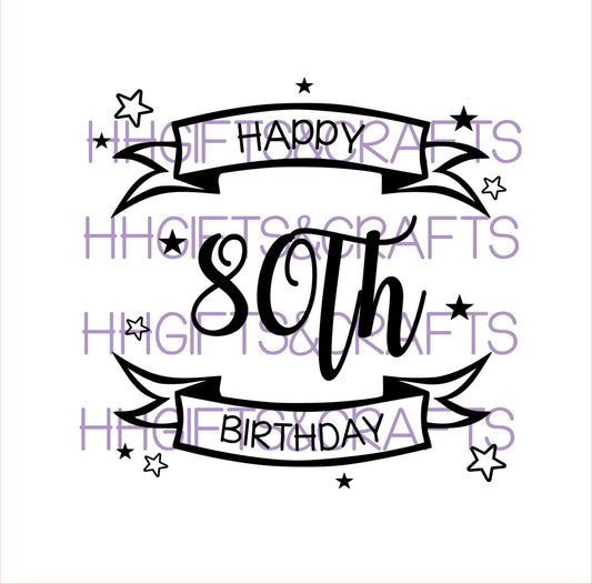 BY019 - BANNER HAPPY BIRTHDAY (AGE) - FRAME VINYL.