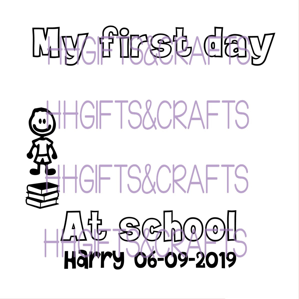 CB07 - FIRST DAY SCHOOL  - FRAME VINYL