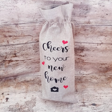 cheers to your new home wine bottle bag gift wine bag gift new home gift new home bag wine bottle gift bag