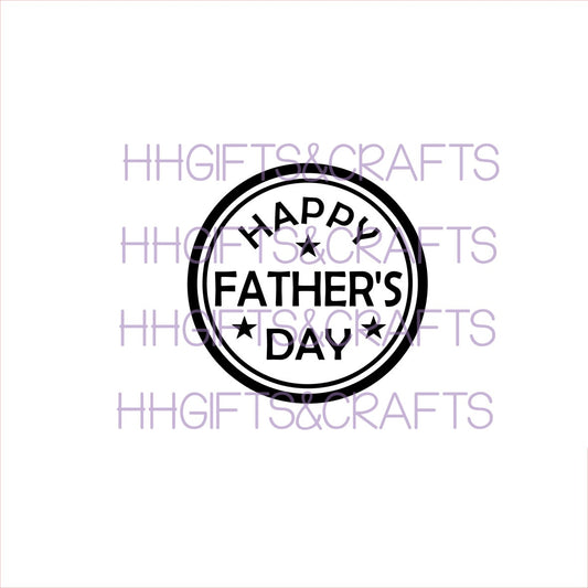 DA 011 - CIRCLE HAPPY FATHERS DAY- SMALL VINYL