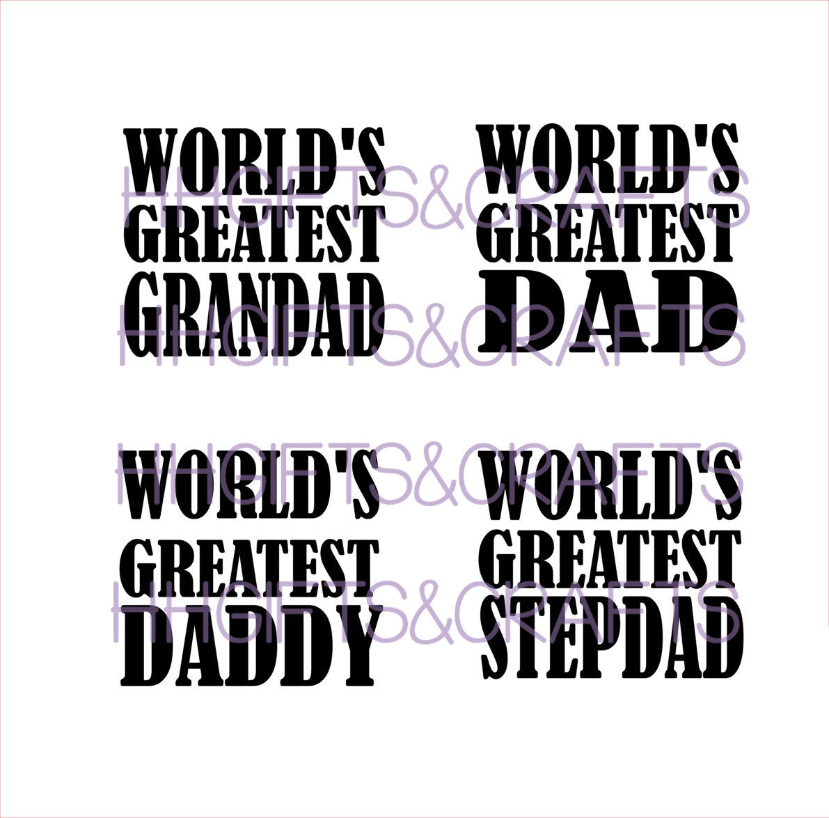 DA 013 - WORLDS GREATEST DAD- SMALL VINYL