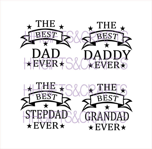 DA 014 - BANNER - BEST DAD EVER- SMALL VINYL