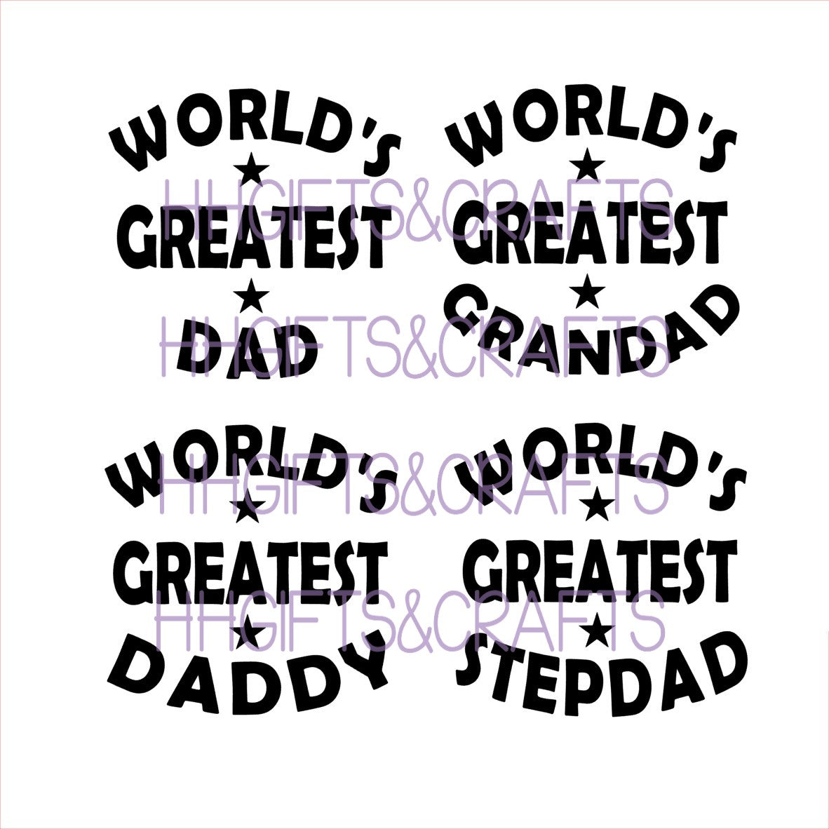 DA 015 - CURVED - WORLDS GREATEST DAD - SMALL VINYL