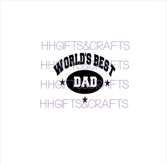 DA 029- WORLDS BEST DAD - SMALL VINYL