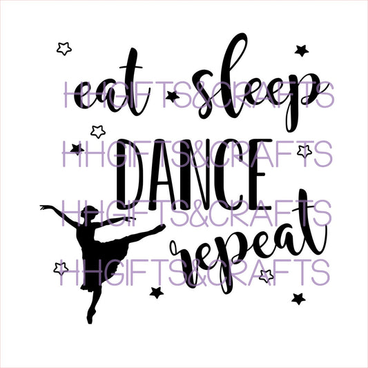 DC03 - Dance - eat sleep dance repeat (design2) - FRAME VINYL