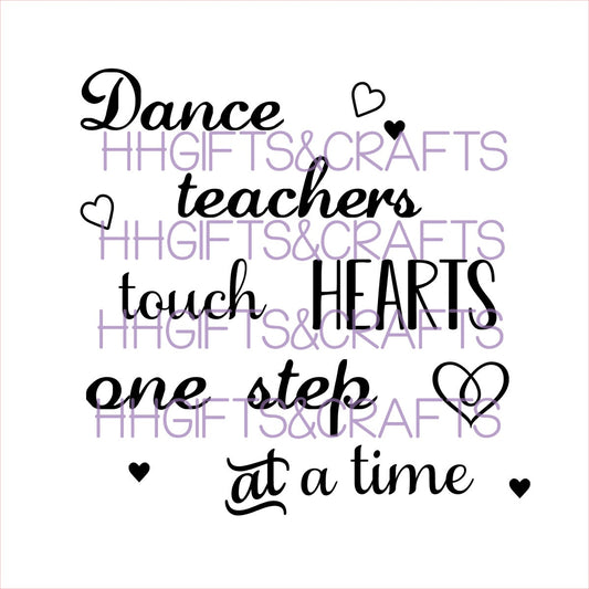 DC05 - Dance - dance teachers touch a heart - FRAME VINYL