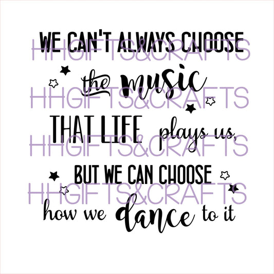 DC09 - Dance - can't choose life's music - FRAME VINYL