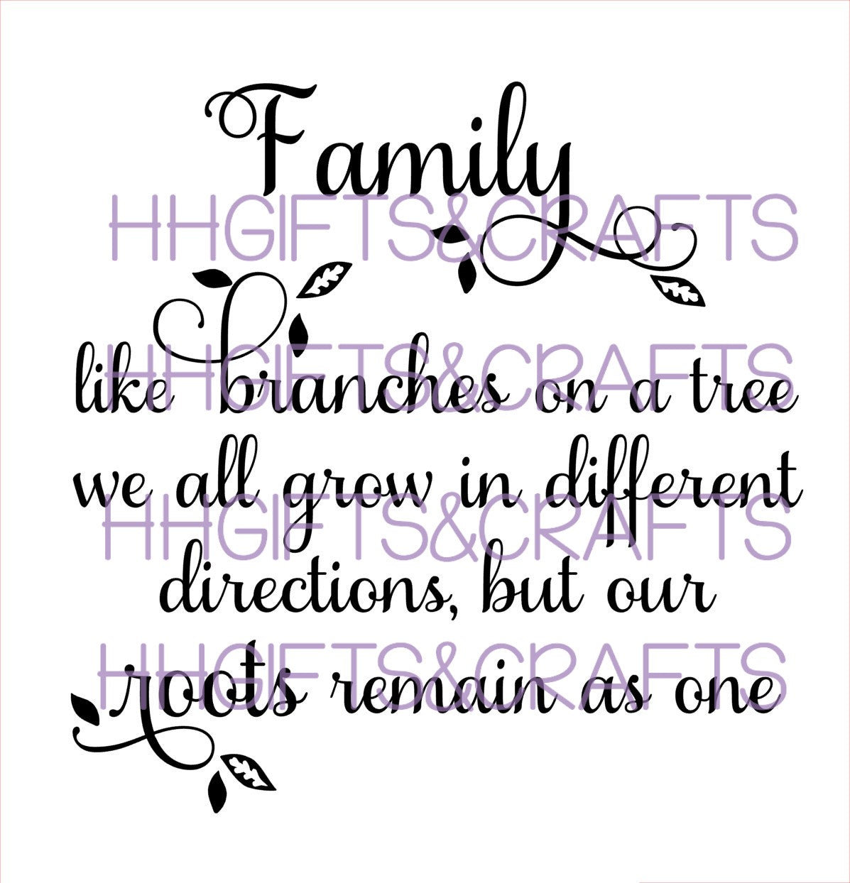 FAM06 - FAMILY...LIKE BRANCHES ON A TREE - FRAME VINYL