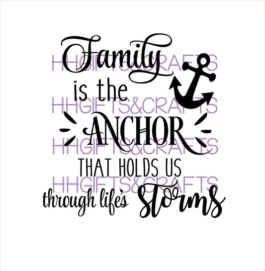 FAM26 - FAMILY IS THE ANCHOR - FRAME VINYL